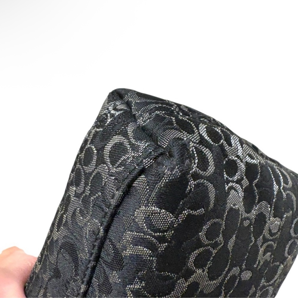 Coach vintage y2k optic c black and silver mini wristlet clutch bag - Picture 8 of 12